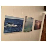 KKE032 Three Art Photos On Tin