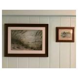 KKE033 Two Framed Seascape Pictures