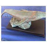 KKE064-Aqua Bronze Humpback Whale Sculpture 