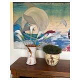 KKE154 Two Ceramic Art Pottery Pieces
