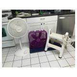 KKE167 Two Fans, A Step Stool & Extension Cord