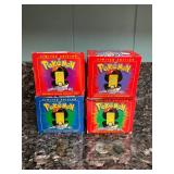 KKE191 Four Limited Edition Pokemon 23K Gold Plated Trading Cards