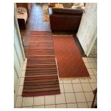 KKE206 Two Red Runner Rugs