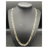 KKE216-Sterling Silver Heavy Linked Chain Necklace 