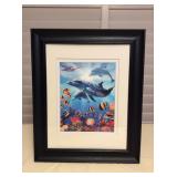 MCS092 Framed Picture Of Dolphins By Steve Sundram 