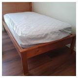 MFS054 - TWIN BED w/Wood Frame & Headboard - See Description