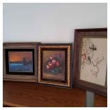 MFS074 - Trio of Framed Art - Paintings & Unique Art