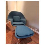 MMM018 - Mid-Century Modern WOMB CHAIR AND OTTOMAN 