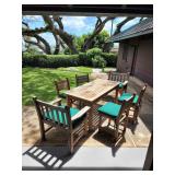 MMM036 - OUTDOOR WOODEN DINING SET 