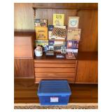 MMM048 Large Plastic Bin Of Games, A Puzzle, Crafts & More!