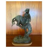 MMM062 Frederic Remington Handcrafted Solid Bronze Sculpture “The Outlaw”