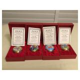 MMM084 Halcyon Days Christmas 1997-2000 Enamel Boxes