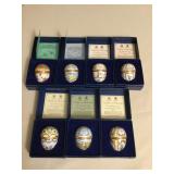 MMM092 Seven Halcyon Days Easter 1981-1987 Enamel Egg Boxes