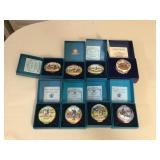 MMM099 Patriotic Bilston & Battersea And Halcyon Days Enamel Boxes 