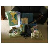 MMM135 Mystery Household Goods Lot - Hawaiian Patchwork Quilt & More