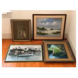 WRS037 - FOUR FRAMED PAINTINGS/PRINTS