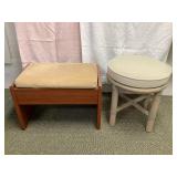 WRS088 Wooden Bench & Bamboo Stool