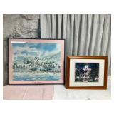 WRS139 Two Framed Pictures Of The Royal Hawaiian Hotel
