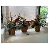 BPB019-Trio Of Tropical Flower Baskets