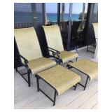 BPB026 Patio Lounge Chairs & Foot Stools