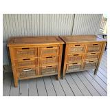 BPB027 Pair Of Wooden Outdoor Dressers 
