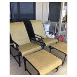 BPB026 Patio Lounge Chairs & Foot Stools