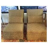 BPB070 Pair Of Luxury Armless Accent Chairs