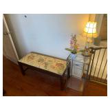 BPB091-Wood Bench, Metal End Table & More