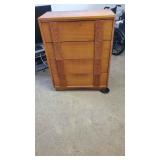 NVS025 - VINTAGE HAWAIIAN MOTIF 4 DRAWER DRESSER