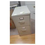 POP002 - TWO DRAWER METAL FILING CABINET - See Description