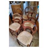 PHP012 - Five Vintage Pottery Barn Provincial Country Italian Pub Chairs