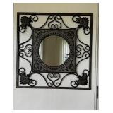 PHP060 Mirror With Large Wrought Iron Frame