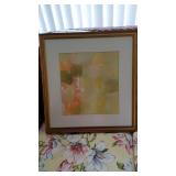 This lot contains a wooden framed wall art 22" x  23" x 1". Purchased from Eaton Fine Art. Artist un