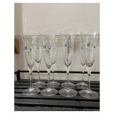 PHP091 Vintage Fluted Wine Glasses