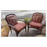 PHP106 - WICKER PATIO CHAIRS