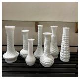 PHP108 Assortment Of Vintage Randell and Brody Co. Milk Glass Vases