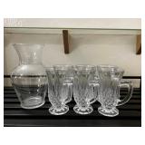 PHP114 Cristal D’Arques Irish Coffee Glass Set & Vase