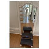 PHP121- All Wood Step Stool & All Wood Mirror 