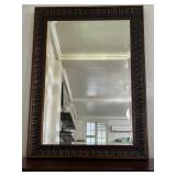 PHP155 Engraved Wood Frame Wall Mirror
