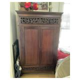 PHP258 Large Carved Wooden Armoire