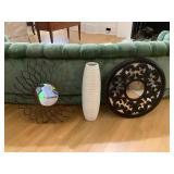 PHP271 Two Decorative Wall Mirrors & Tall Vase