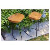PHP285 - Wood And Steel Stools