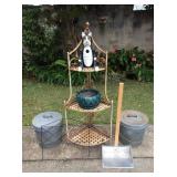 MMS069 Plant Stand, Dust Pan, Planter Pot, Galvanized Pails & More! 