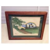 MMS097 Koa Framed Kapalua Church, Maui Limited Edition Print