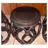 AFC017 Four Vintage Carved Wooden Stools/Plant Stands
