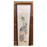 AFC019- Authentic Framed Painting Of Pheasant Of The Springtime Blossoms by Ren Yi