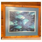AFC039 Koa Framed Art Photo Of Papio Fish