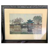 AFC046 Framed Oriental Scenic Embroidered Picture 