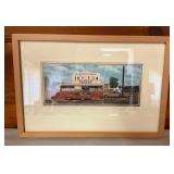 AFC047 Framed Haleiwa Theatre Giclee By Doug Young