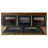 AFC067- Set of Five Vintage Framed Photographs - Mauna Kea